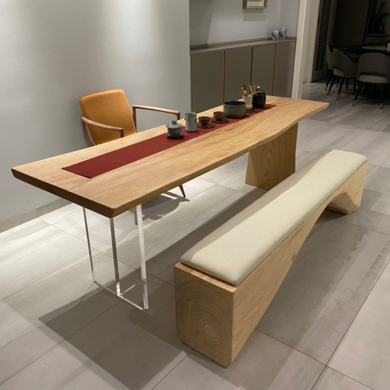 Office Furniture For Home - โต๊ะลอยอะคริลิคไม้เนื้อแข็งสไตล์นอร์ดิก โต๊ะทำงานในห้องนอน โต๊ะทำงานที่ทันสมัยเรียบง่าย เฟอร์นิเจอร์บ้านสร้างสรรค์ โมบิลิ ดา