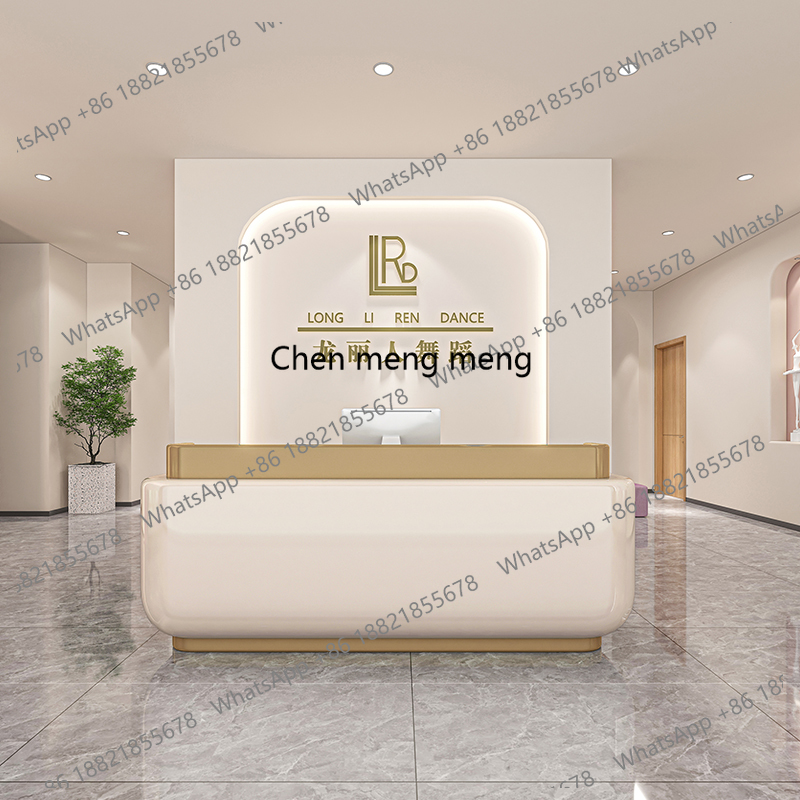 Reception Desk Counter - เคาน์เตอร์บาร์ทาสี โต๊ะต้อนรับ ร้านเสริมสวย บริษัทให้คำปรึกษา ร้านค้า ร้านขายเสื้อผ้า