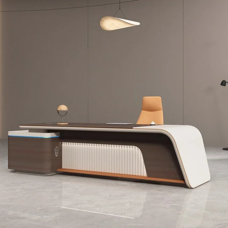 Office Furniture For Sale - โต๊ะคอมพิวเตอร์พร้อมที่เก็บของ โต๊ะทำงานพร้อมที่จัดระเบียบ โต๊ะทำงานผู้บริหารหรูหราทันสมัย โต๊ะทำงานรูปตัว L พร้อมลิ้นชัก