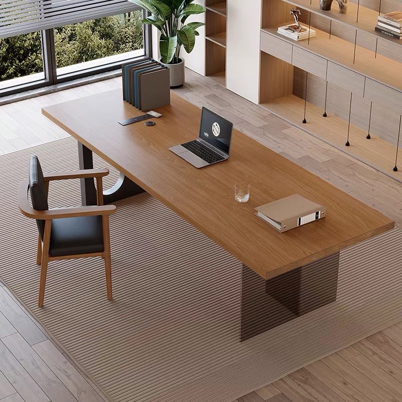 Office Furniture For Home - โต๊ะทำงานไม้ลอยน้ำอะคริลิกสไตล์อิตาลี โต๊ะทำงานห้องนั่งเล่นเรียบง่ายทันสมัย เฟอร์นิเจอร์สำนักงานและบ้าน Tavolo Fluttuante FYFD