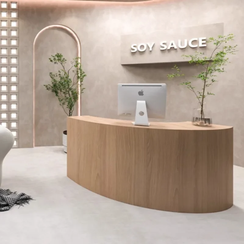 Office Furniture Bali - โต๊ะโค้งสำหรับร้านค้า ร้านเสริมสวย เคาน์เตอร์แคชเชียร์ บาร์รับรองภายนอกอาคาร เฟอร์นิเจอร์ไม้ขนาดเล็ก