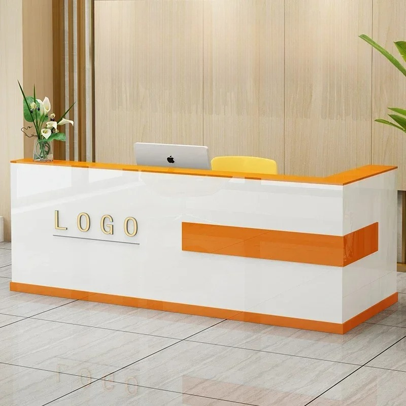 Office Furniture Bali - จอแสดงผล โต๊ะต้อนรับร้านเสริมสวย ป้ายความงาม โต๊ะต้อนรับหรูหราสไตล์เรโทร โพเดียม นอร์ดิก