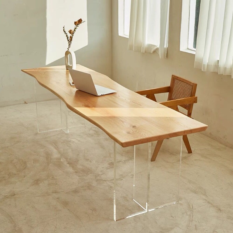 โต๊ะลอยอะคริลิคไม้เนื้อแข็งสไต - Office Furniture For Home บทวิจารณ์และราคา