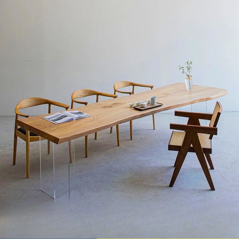 โต๊ะลอยอะคริลิคไม้เนื้อแข็งสไต - Office Furniture For Home บทวิจารณ์และราคา