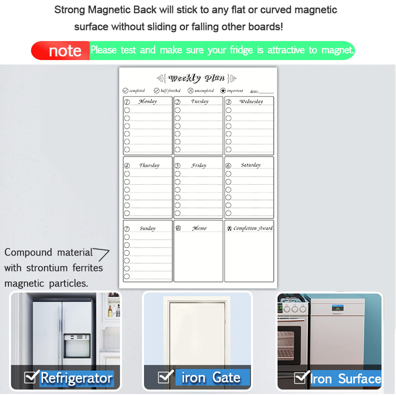 แม่เหล็กรายสัปดาห์รายเดือนปฏิท - Dry Erase Weekly บทวิจารณ์และราคา