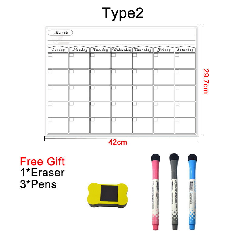 A3 แห้งแม่เหล็กรายเดือนรายสัปด - Dry Erase Weekly บทวิจารณ์และราคา