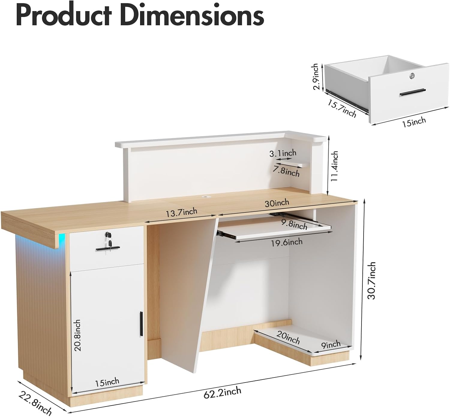 เคาน์เตอร์ต้อนรับสไตล์โมเดิร์น - Reception Desk Counter บทวิจารณ์และราคา