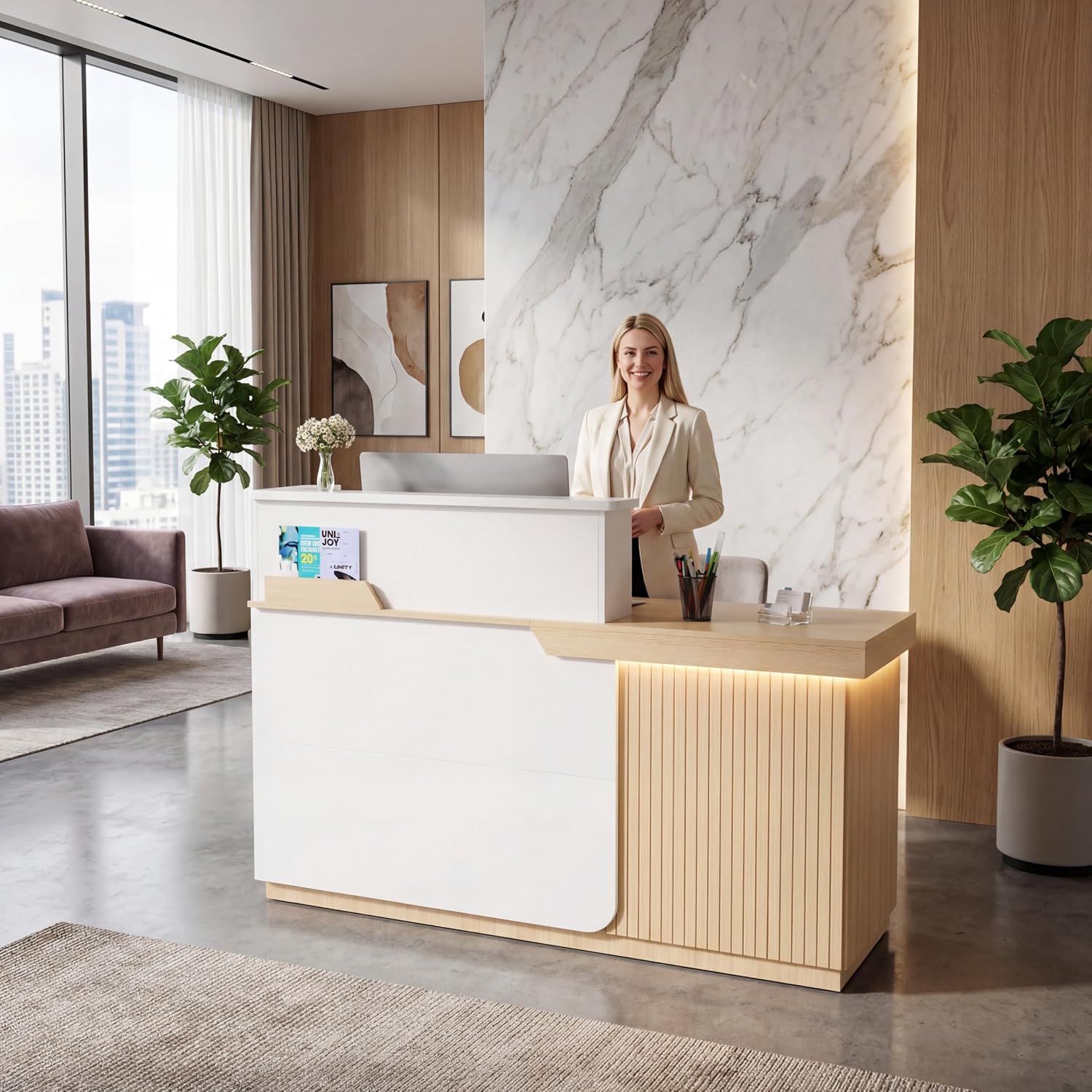 เคาน์เตอร์ต้อนรับสไตล์โมเดิร์น - Reception Desk Counter บทวิจารณ์และราคา