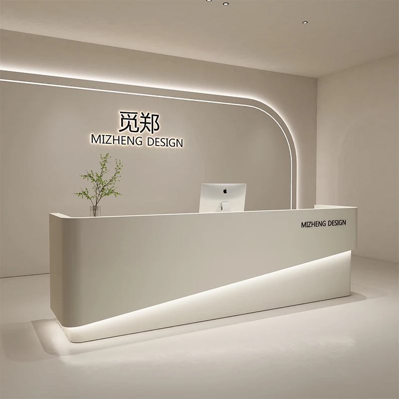 เคาน์เตอร์ต้อนรับแบบเรียบง่ายท - Reception Desk Counter บทวิจารณ์และราคา