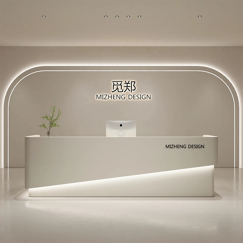 เคาน์เตอร์ต้อนรับแบบเรียบง่ายท - Reception Desk Counter บทวิจารณ์และราคา