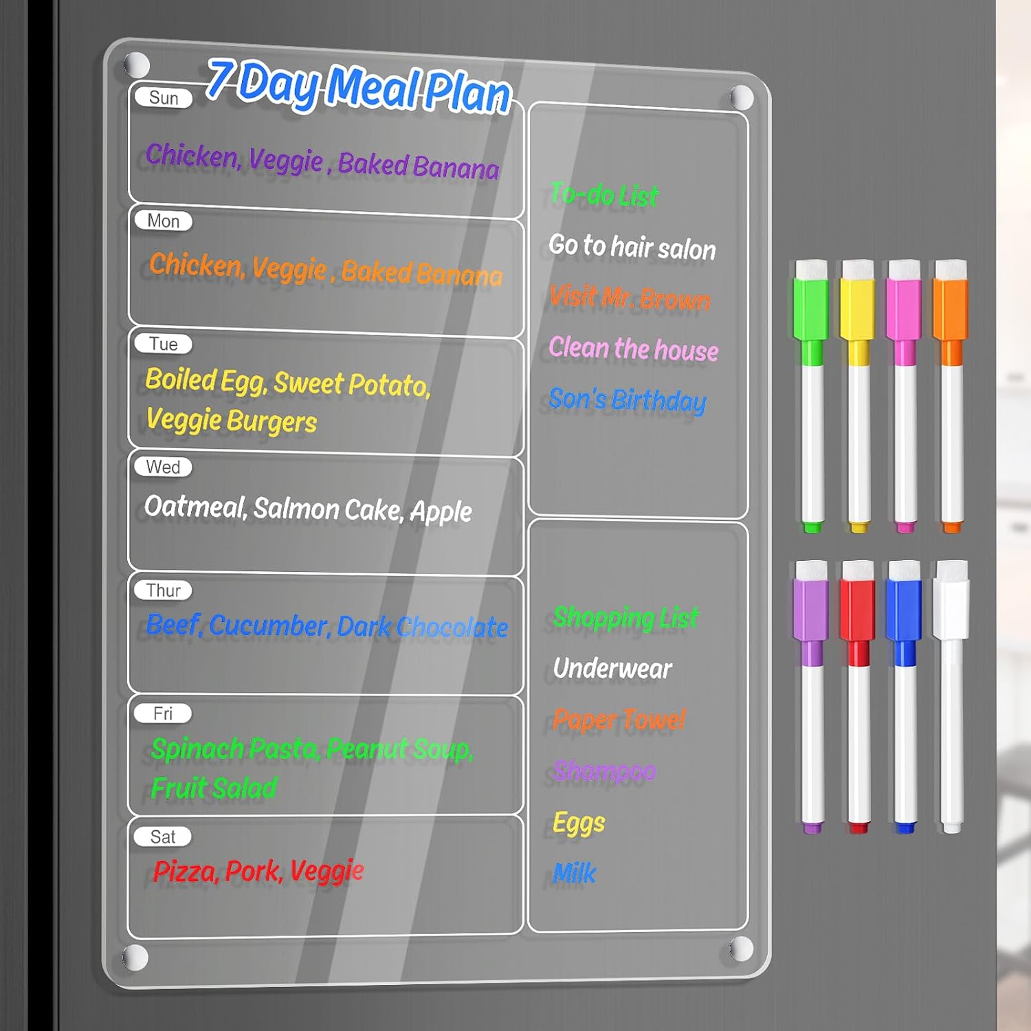 กระดานวางแผนเมนูอาหารรายสัปดาห - Dry Erase Weekly บทวิจารณ์และราคา