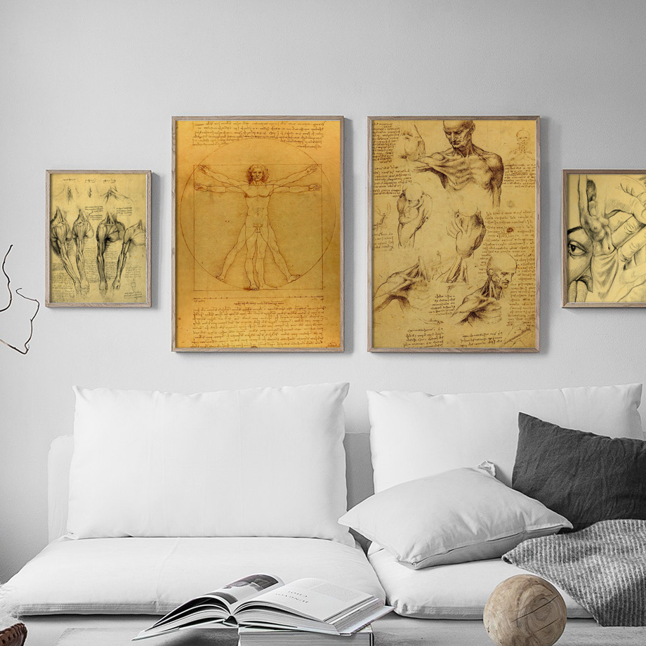 Retro Art ภาพวาดผ้าใบ Da Vinci - Office Furniture York บทวิจารณ์และราคา