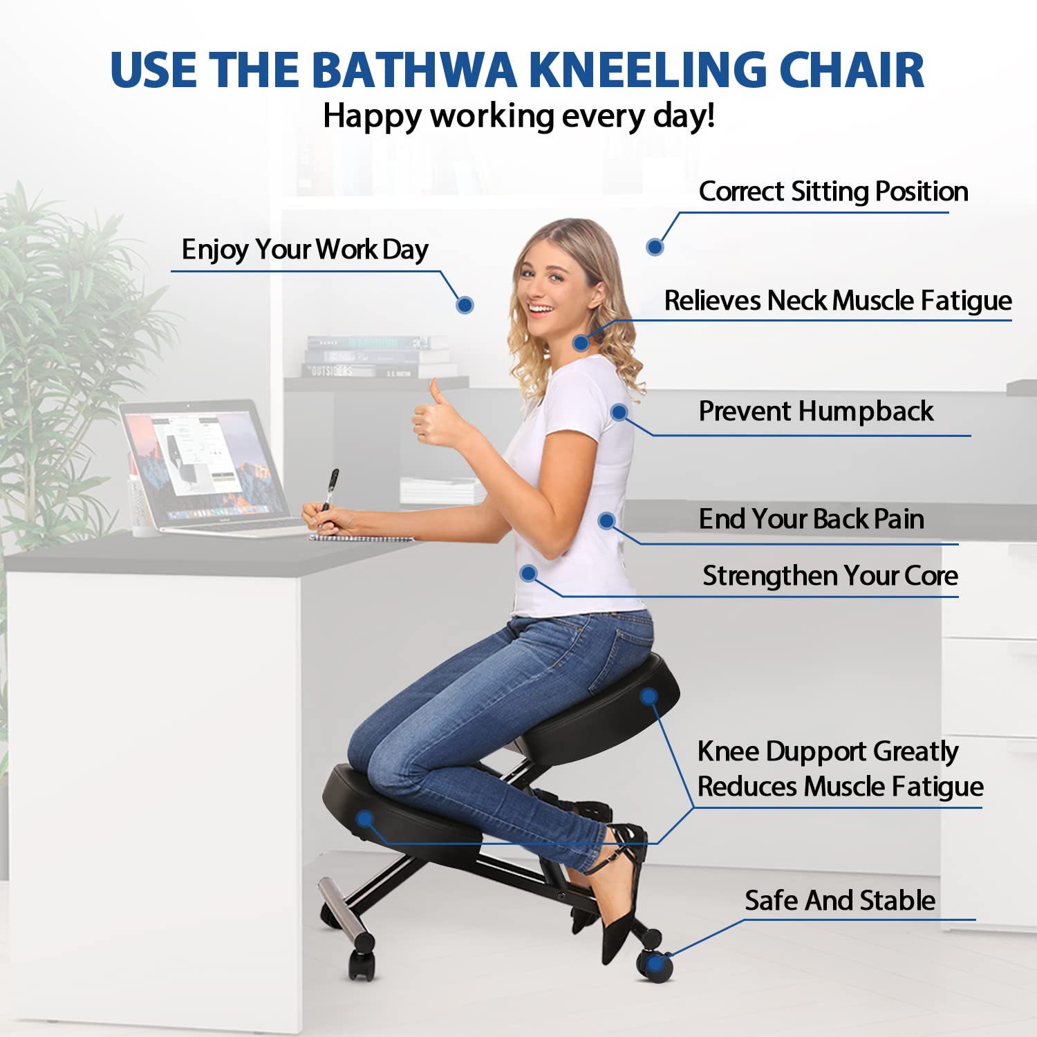 เก้าอี้นั่งคุกเข่าตามหลักสรีรศ - Office Furniture For Home บทวิจารณ์และราคา