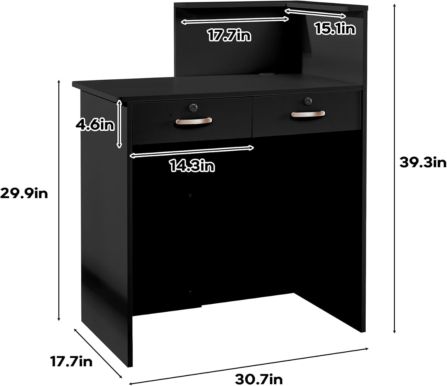 โต๊ะรับรองแขกขนาดเล็กพร้อมเคาน - Reception Desk Counter บทวิจารณ์และราคา
