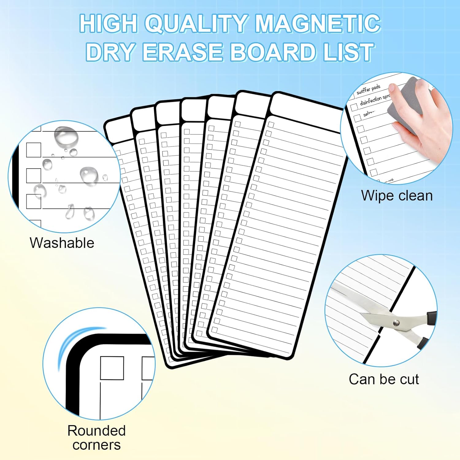 กระดานไวท์บอร์ดแม่เหล็ก 7 ชิ้น - Dry Erase Weekly บทวิจารณ์และราคา