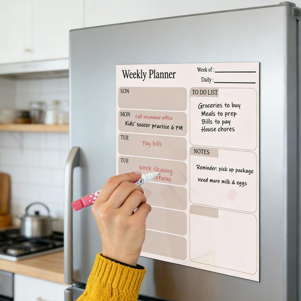 ปฏิทินแม่เหล็กแบบลบได้ ปฏิทินแ - Dry Erase Weekly บทวิจารณ์และราคา
