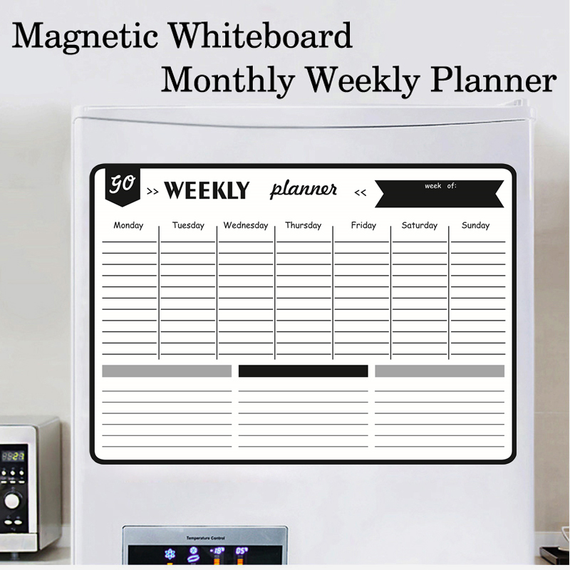 A3 ขนาดแม่เหล็กรายเดือนรายสัปด - Dry Erase Weekly บทวิจารณ์และราคา