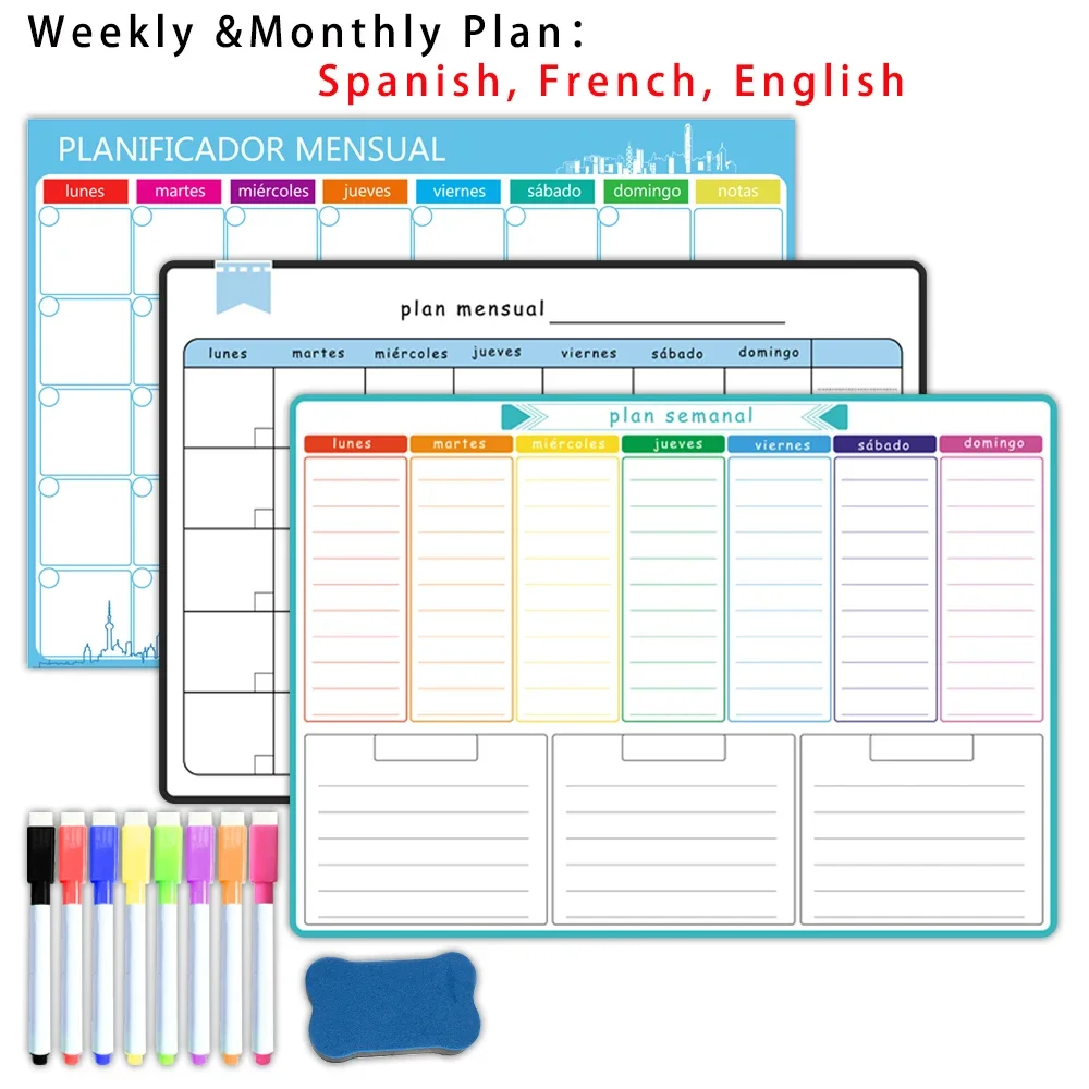A3 ขนาดแม่เหล็กรายสัปดาห์และรา - Dry Erase Weekly บทวิจารณ์และราคา