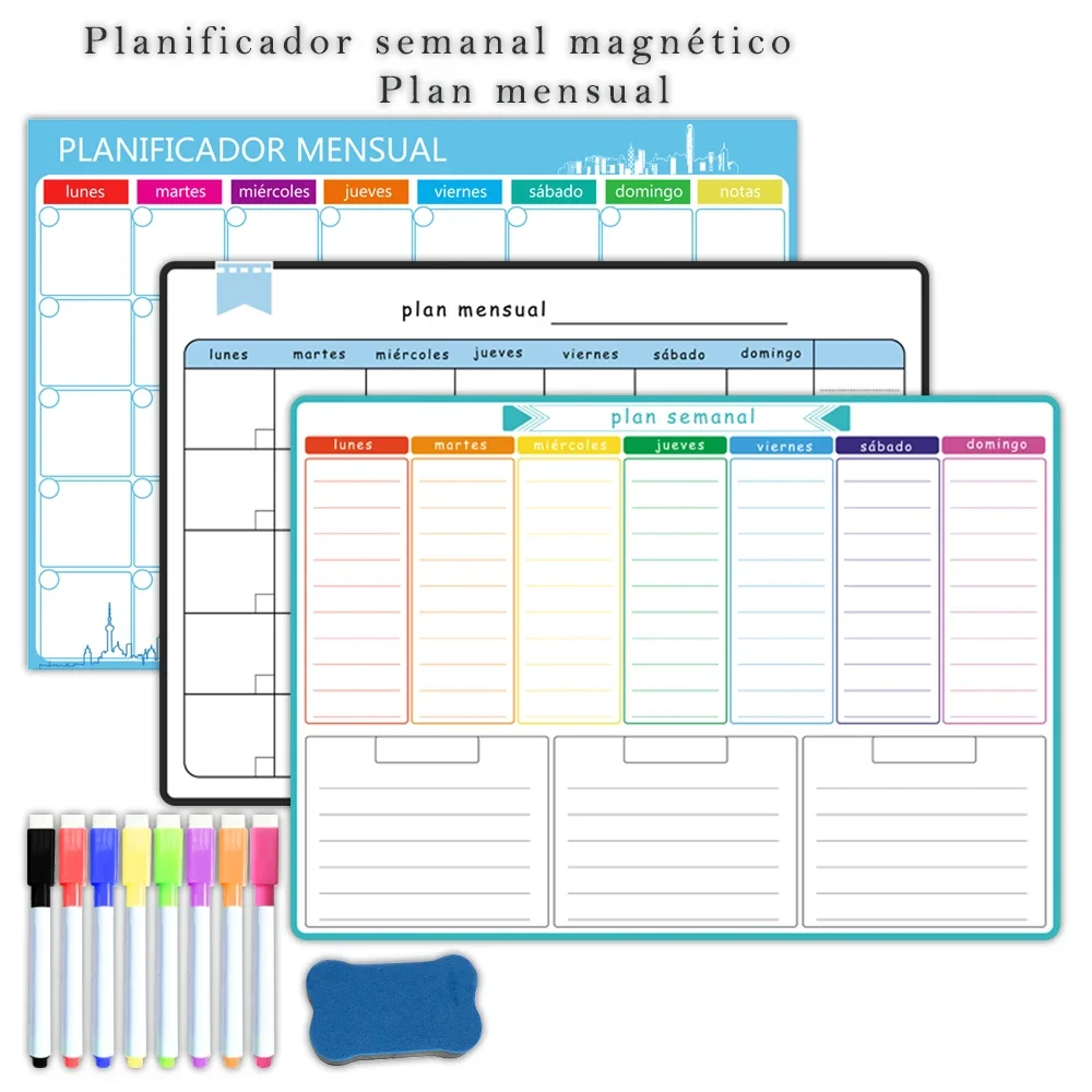 A3 ขนาดแม่เหล็กรายสัปดาห์และรา - Dry Erase Weekly บทวิจารณ์และราคา