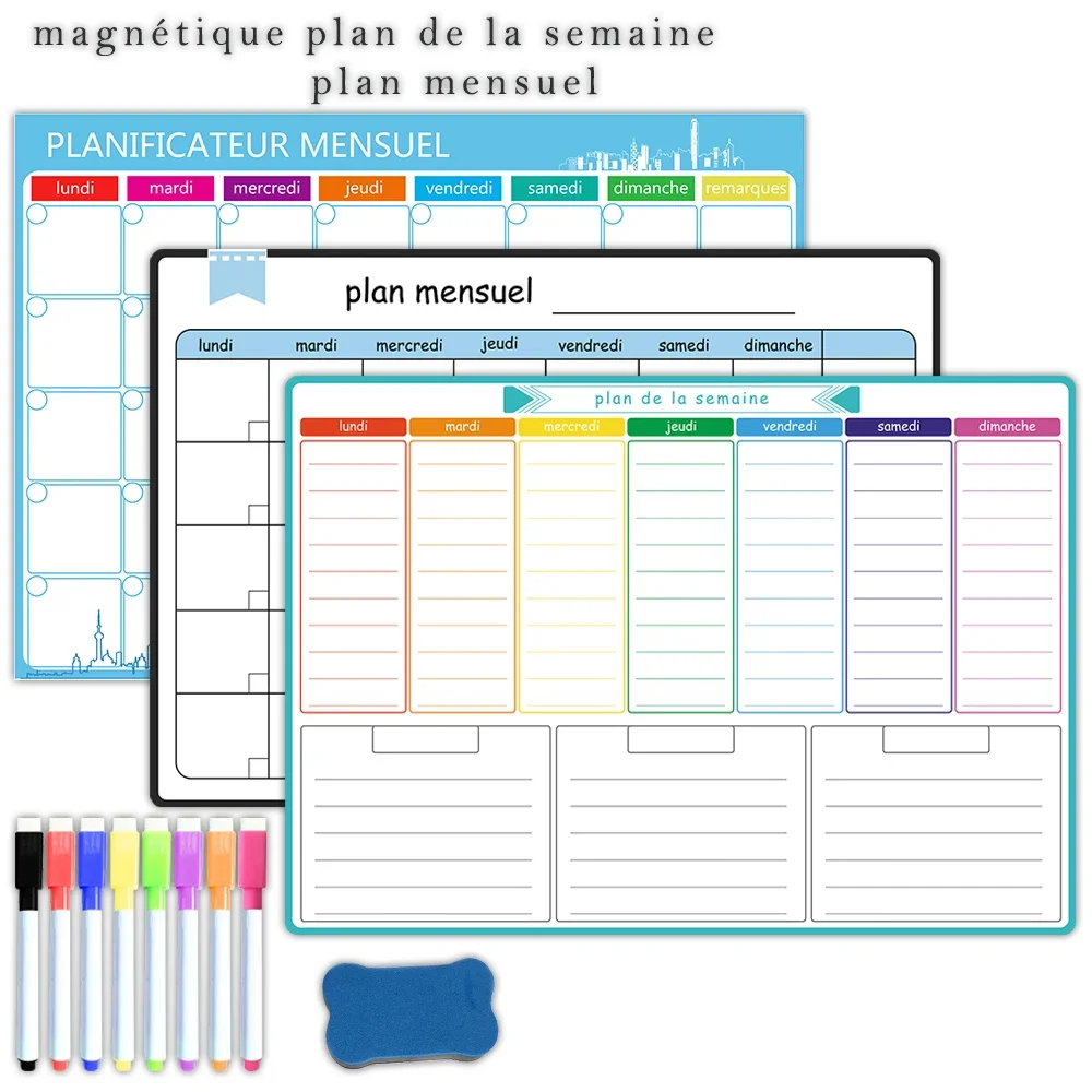 A3 ขนาดแม่เหล็กรายสัปดาห์และรา - Dry Erase Weekly บทวิจารณ์และราคา