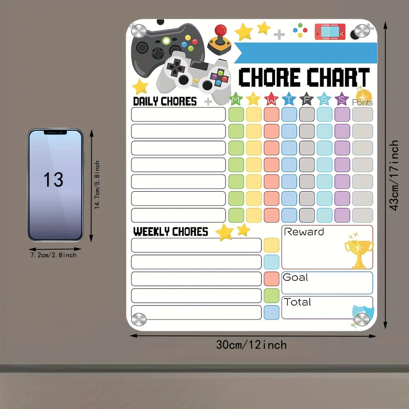 แผนภูมิการทำงานแบบแม่เหล็ก 1 ช - Dry Erase Weekly บทวิจารณ์และราคา