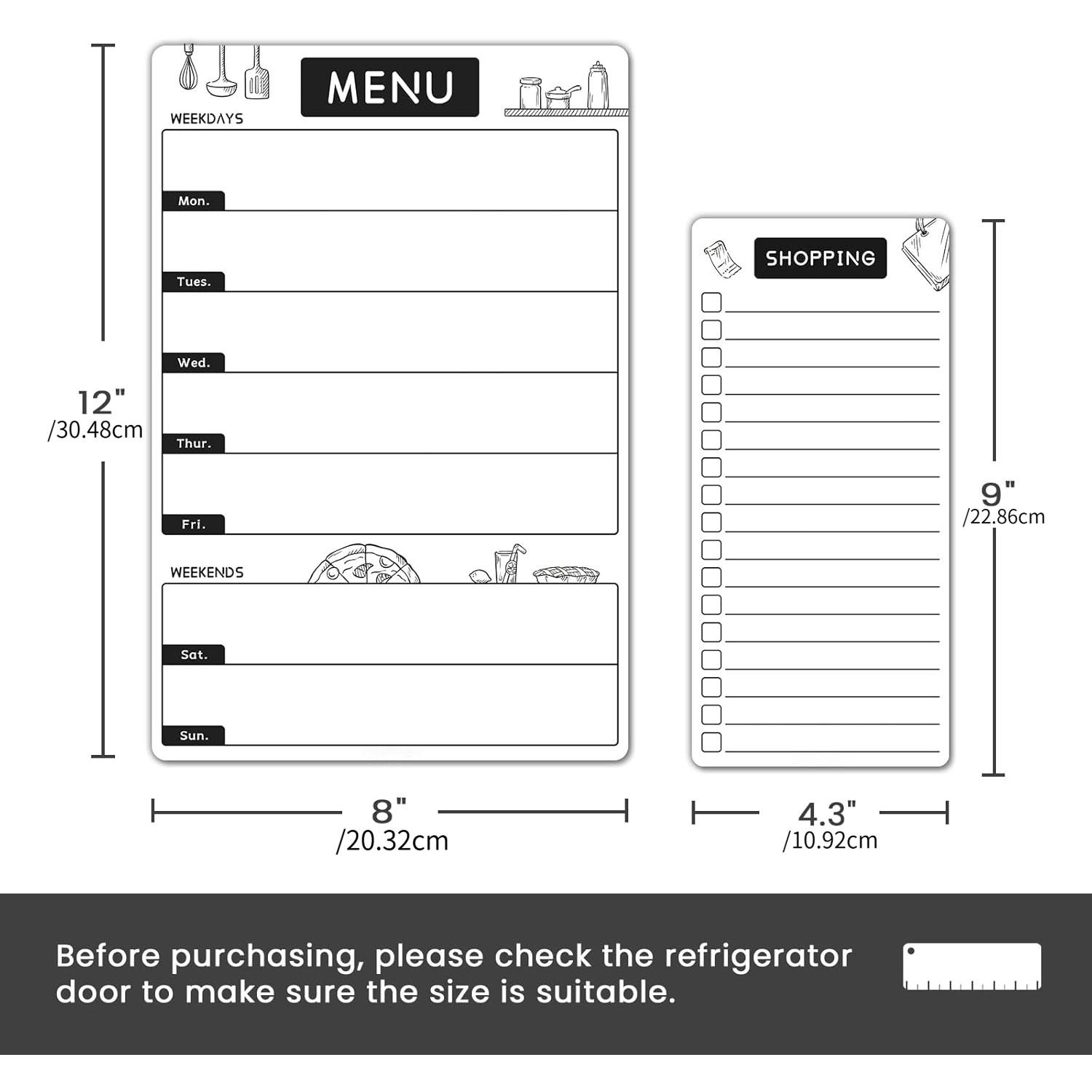 กระดานเมนูแม่เหล็กแบบลบได้สำหร - Dry Erase Weekly บทวิจารณ์และราคา