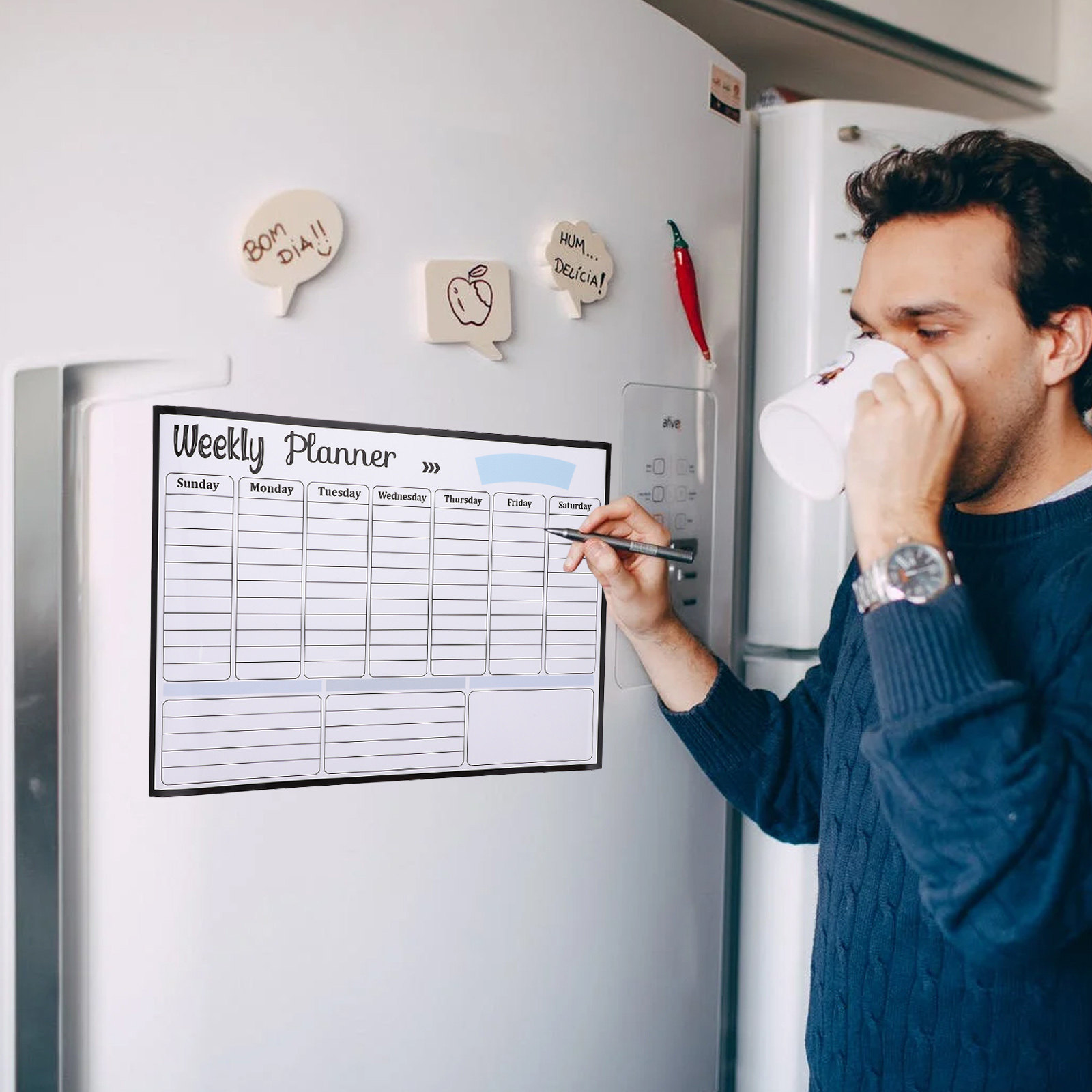 กระดานวางแผนอเนกประสงค์แบบลบได - Dry Erase Weekly บทวิจารณ์และราคา