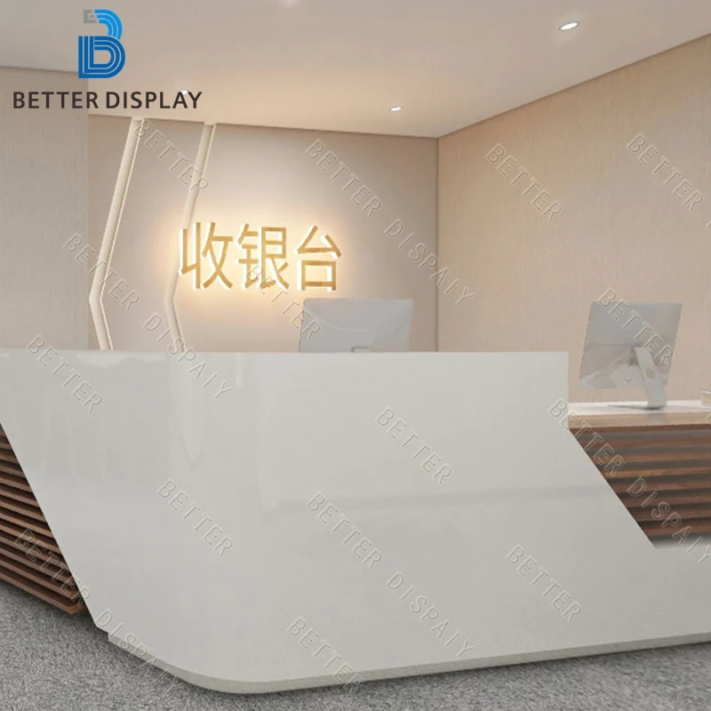เคาน์เตอร์คิดเงินไม้สำหรับร้าน - Reception Desk Counter บทวิจารณ์และราคา