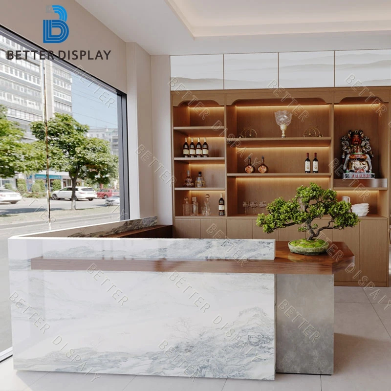 เคาน์เตอร์คิดเงินไม้สำหรับร้าน - Reception Desk Counter บทวิจารณ์และราคา