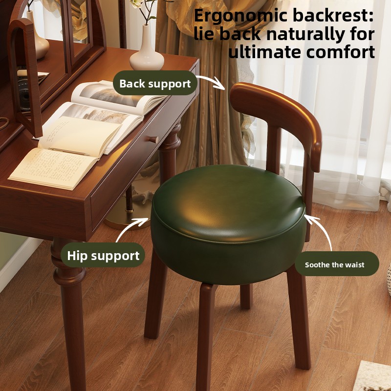 เก้าอี้แต่งตัวไม้เนื้อแข็งแบบห - Office Furniture For Home บทวิจารณ์และราคา
