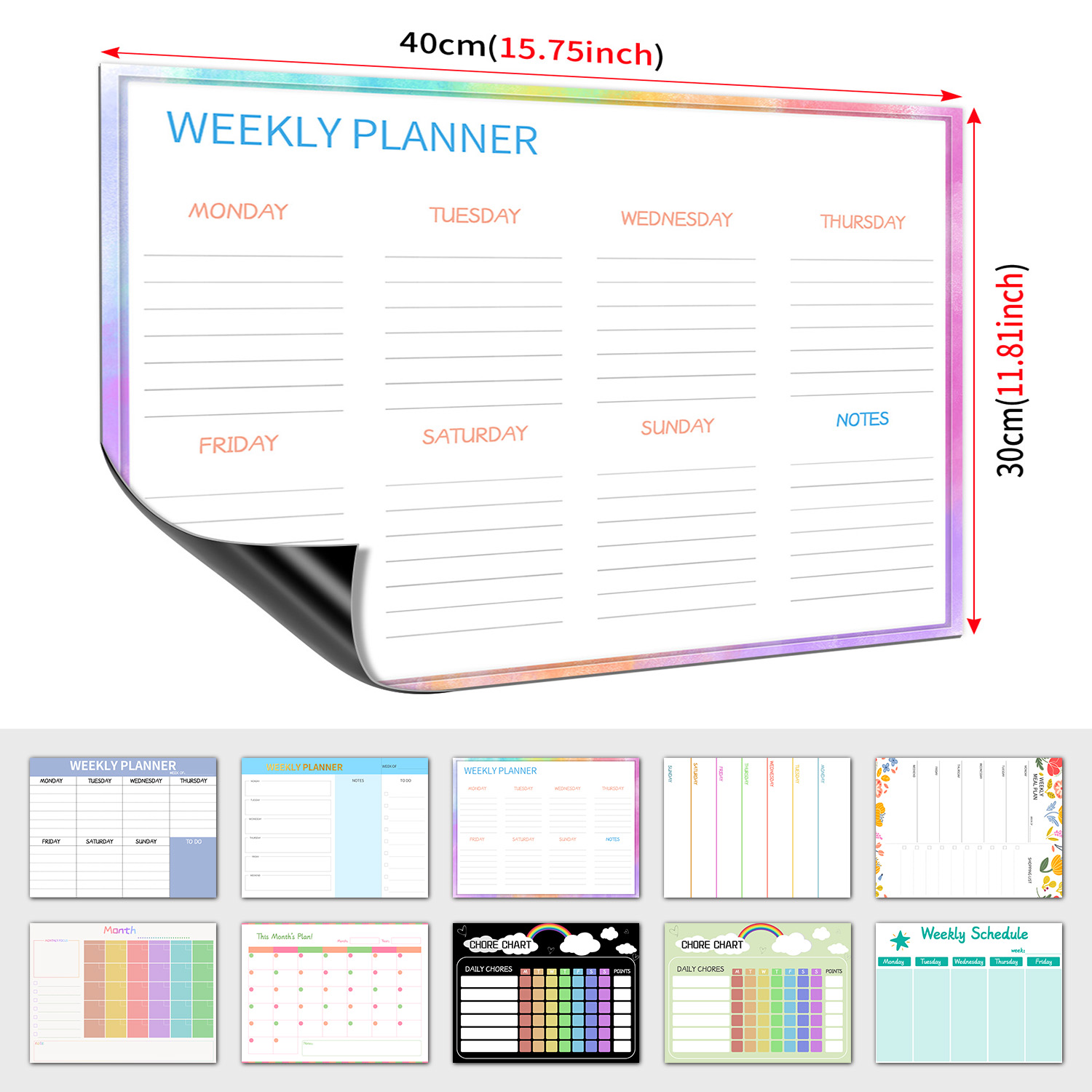 กระดานวางแผนรายสัปดาห์แบบแม่เห - Dry Erase Weekly บทวิจารณ์และราคา