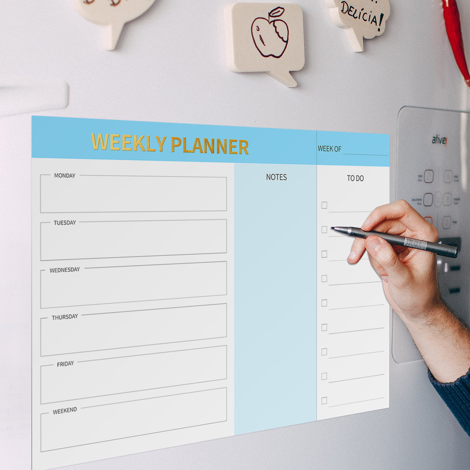 กระดานวางแผนรายสัปดาห์แบบแม่เห - Dry Erase Weekly บทวิจารณ์และราคา